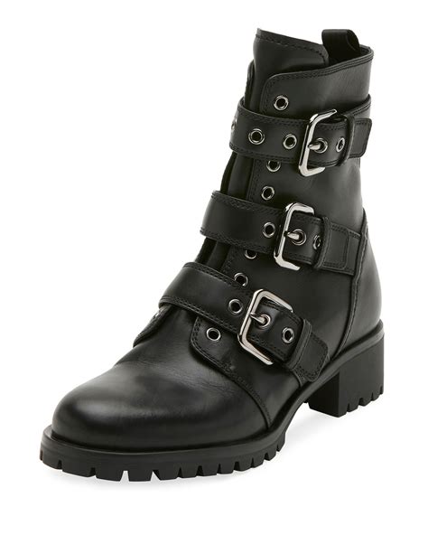 prada black boots buckle